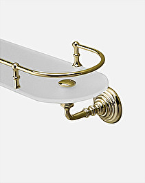 Chelsea towel rail with glass shelf