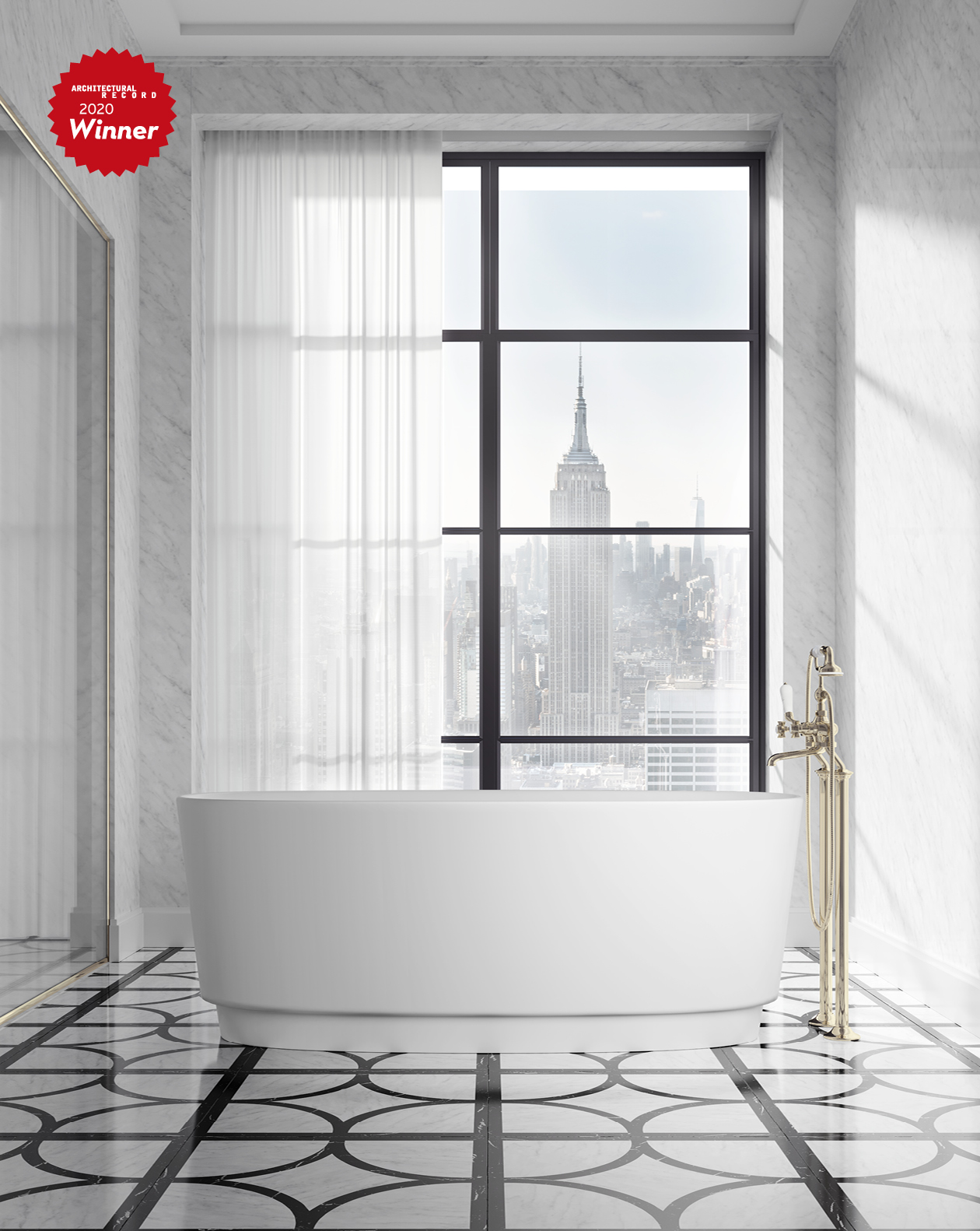 Dove bathtub in White Tec Plus