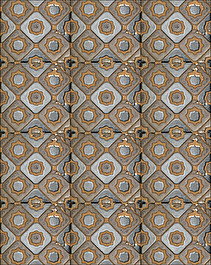 Flora Tiles Freesia Brown wall covering