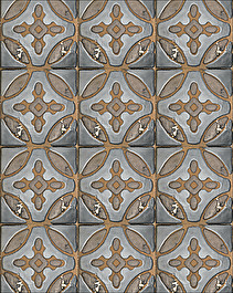 Flora Tiles Primrose Brown wall covering
