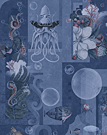 Garden Of Dreams Navy Wallpaper