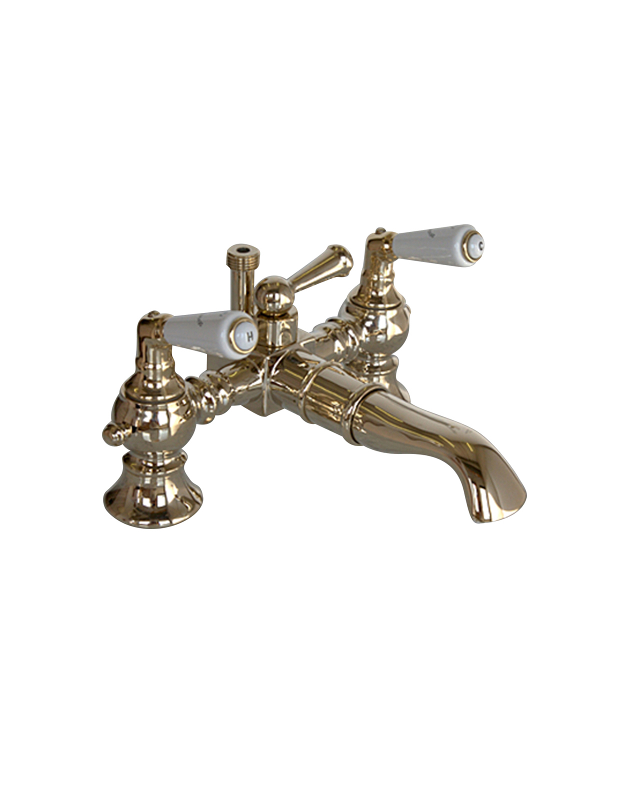 Georgian bath and shower mixer deck mounted
