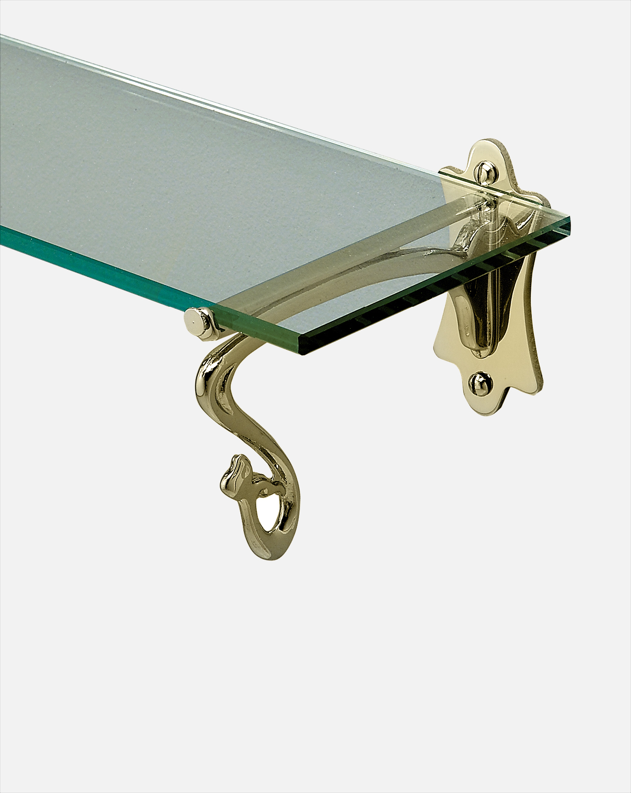 Mayfair towel rail with glass shelf