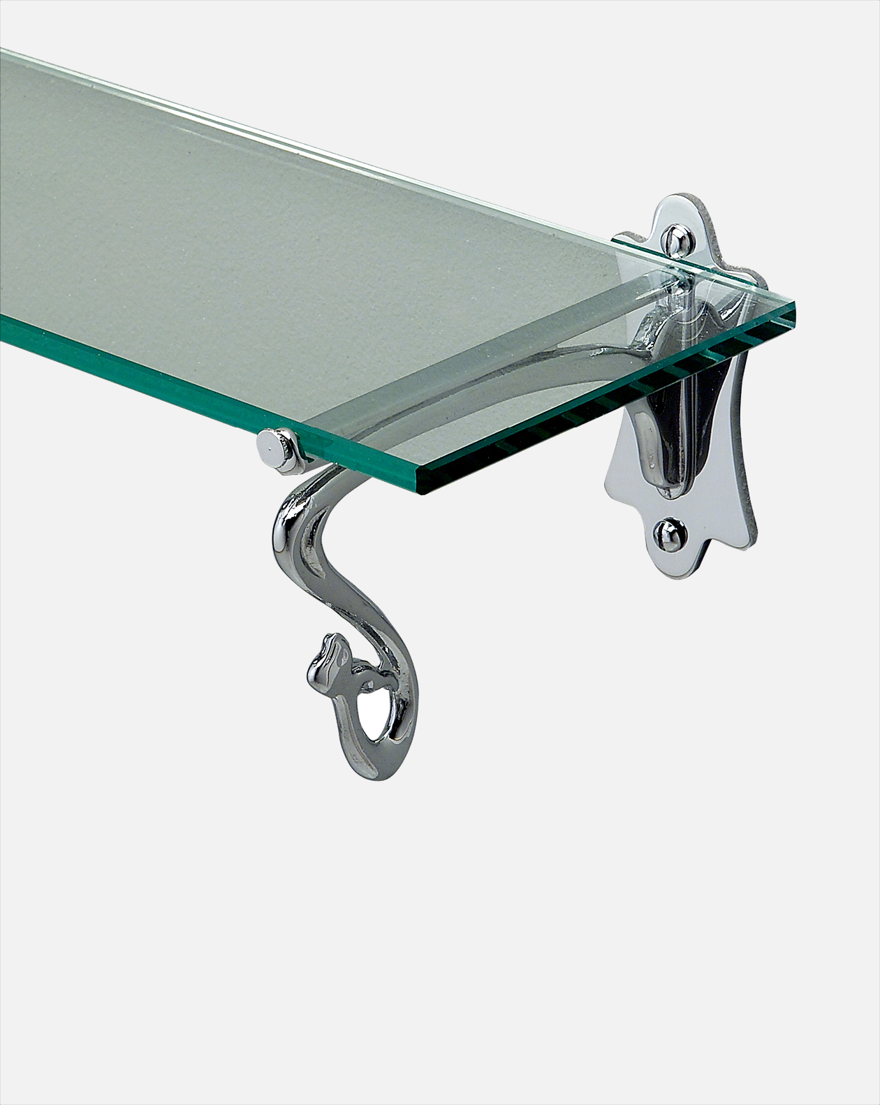 Mayfair towel rail with glass shelf