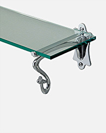 Mayfair towel rail with glass shelf