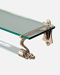 Mayfair towel rail with glass shelf