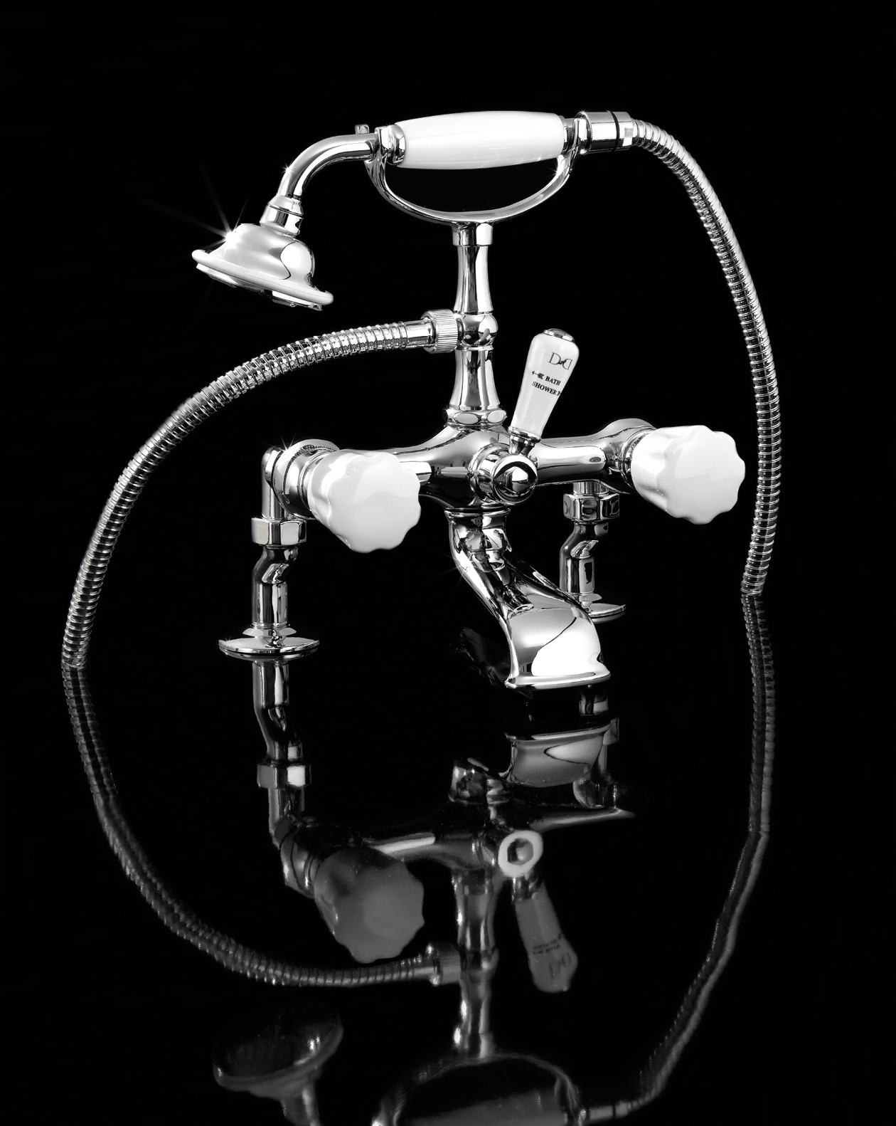 Morris bath and shower mixer deck mounted