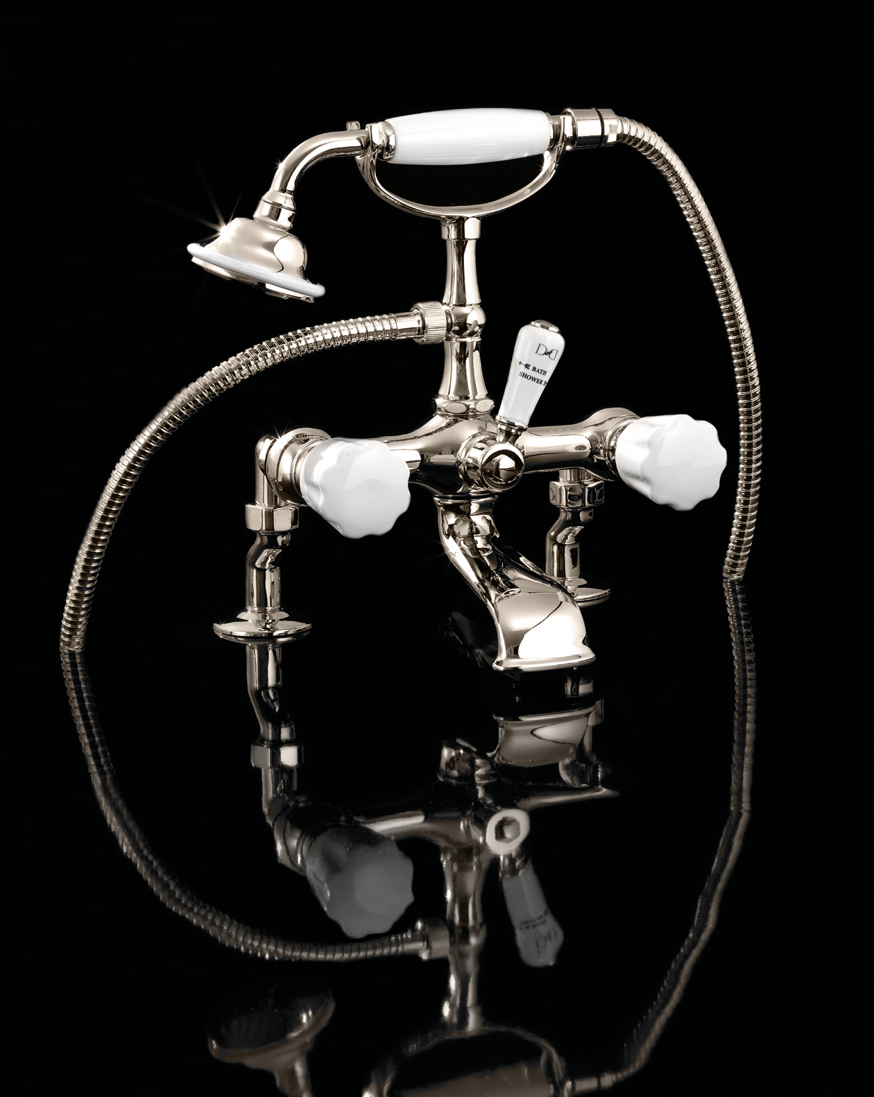 Morris bath and shower mixer deck mounted