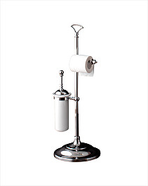 Single Toilet roll and Toilet brush holder