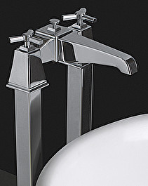 Time bath and shower mixer deck mounted