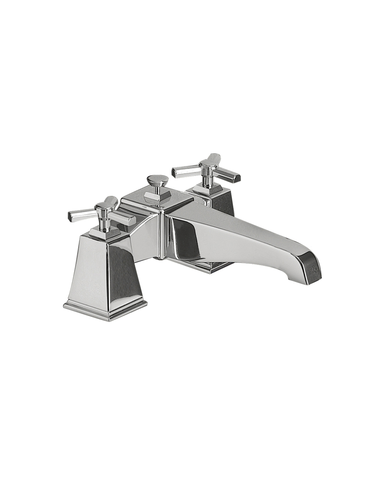 Time bath and shower mixer deck mounted