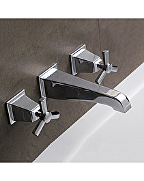 Time bath and shower mixer wall mounted