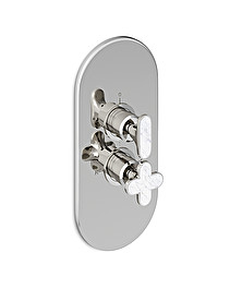 Twenties 3-way Thermostatic Mixer  - Bianco Carrara
