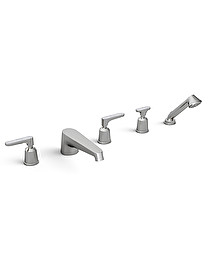 Twenties 5 hole bathtub mixer - Bianco Carrara