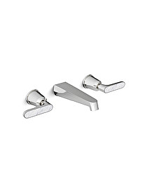 Twenties Basin wall mixer  - Bianco Carrara