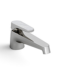 Twenties single lever basin mixer - Bianco Carrara