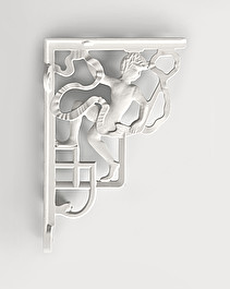 White ornate brackets for high level cistern (pair)