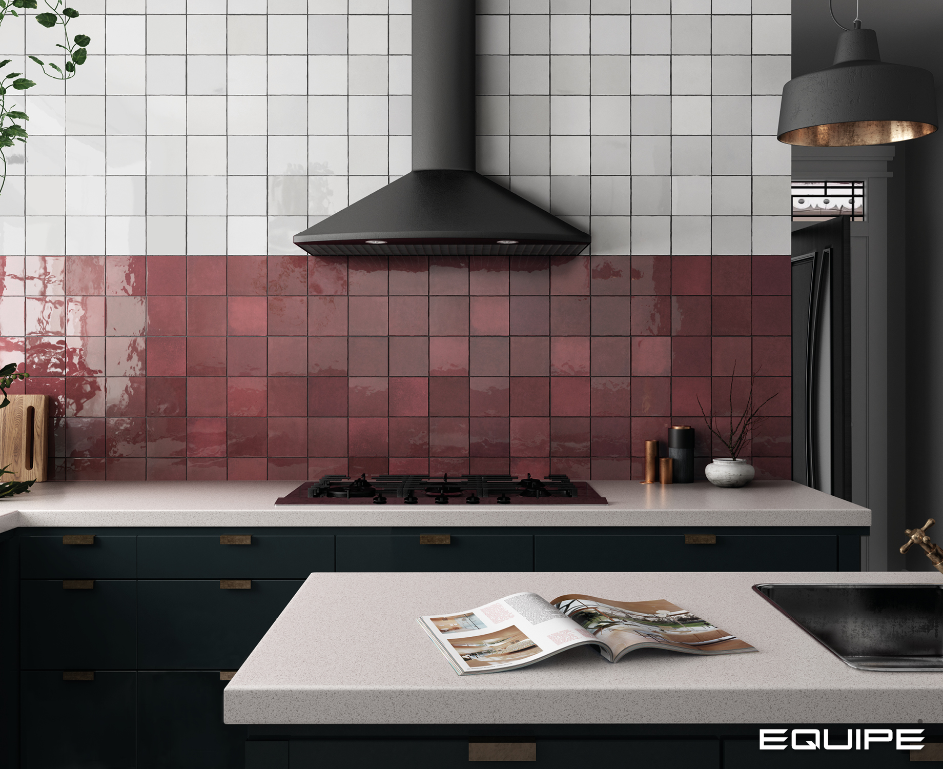 Artisan Burgundy White