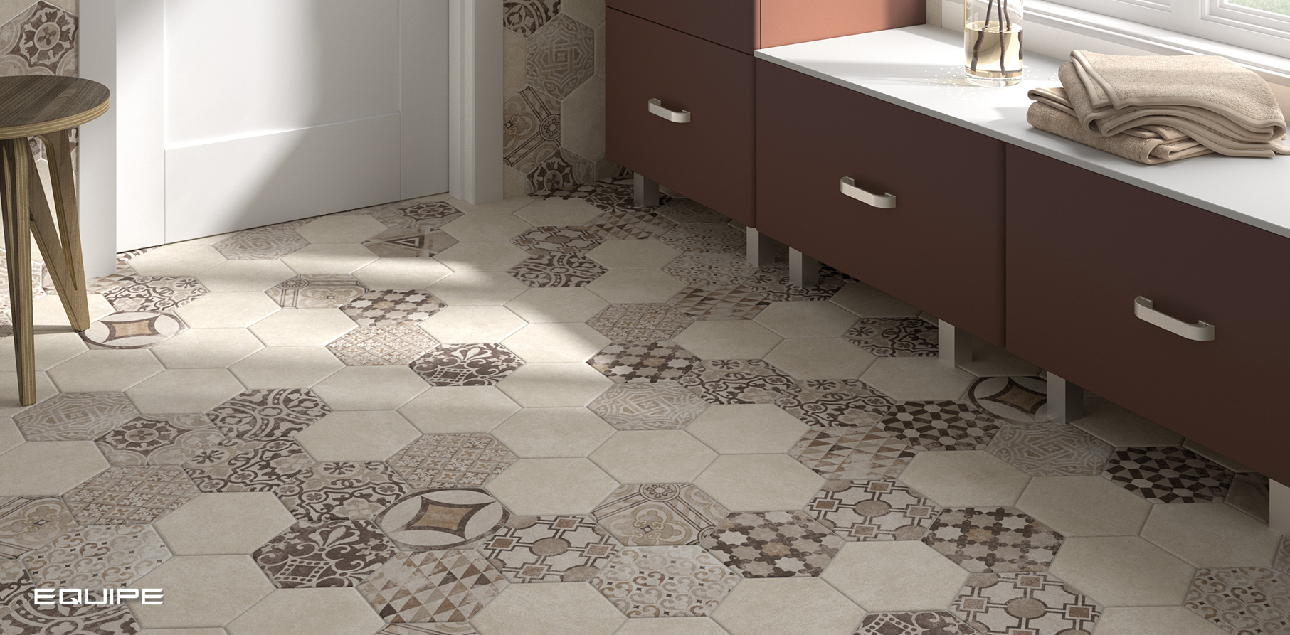 Hexatile Cement / интерьер