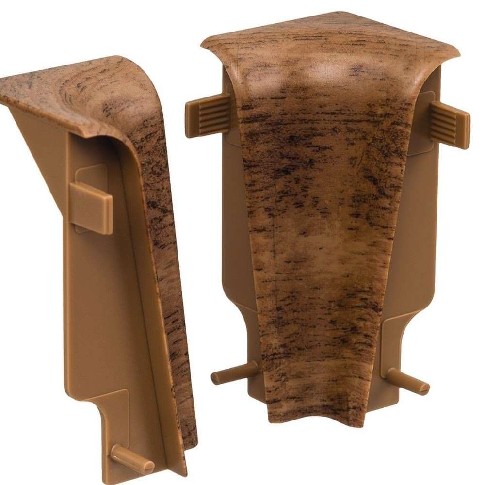 Inner corner plastic for stick-on skirting