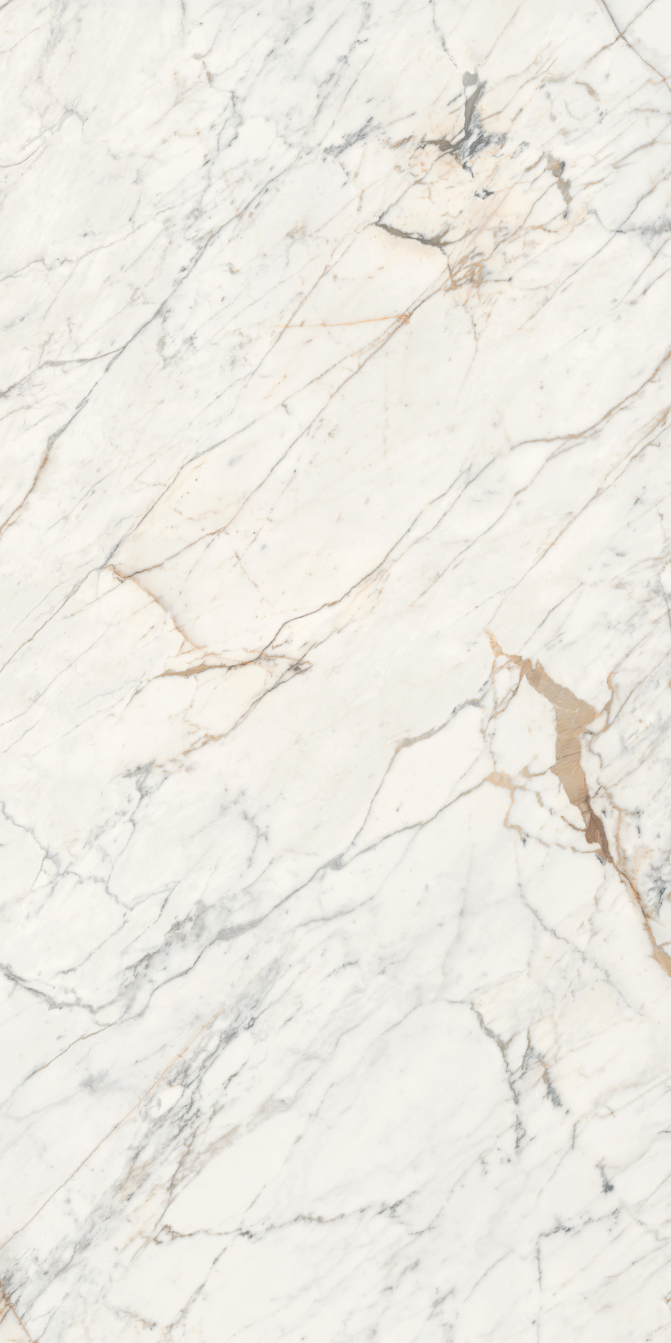 Grande Marble Look Golden White Bookmatch B Satin 12mm Stuoiato