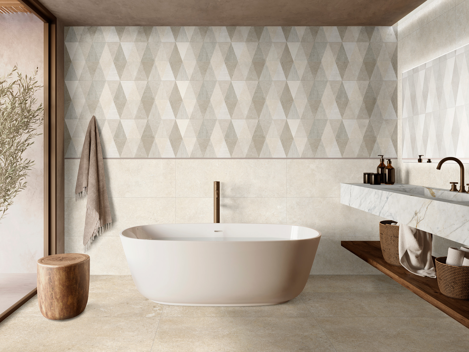 Limestone Wall / интерьер