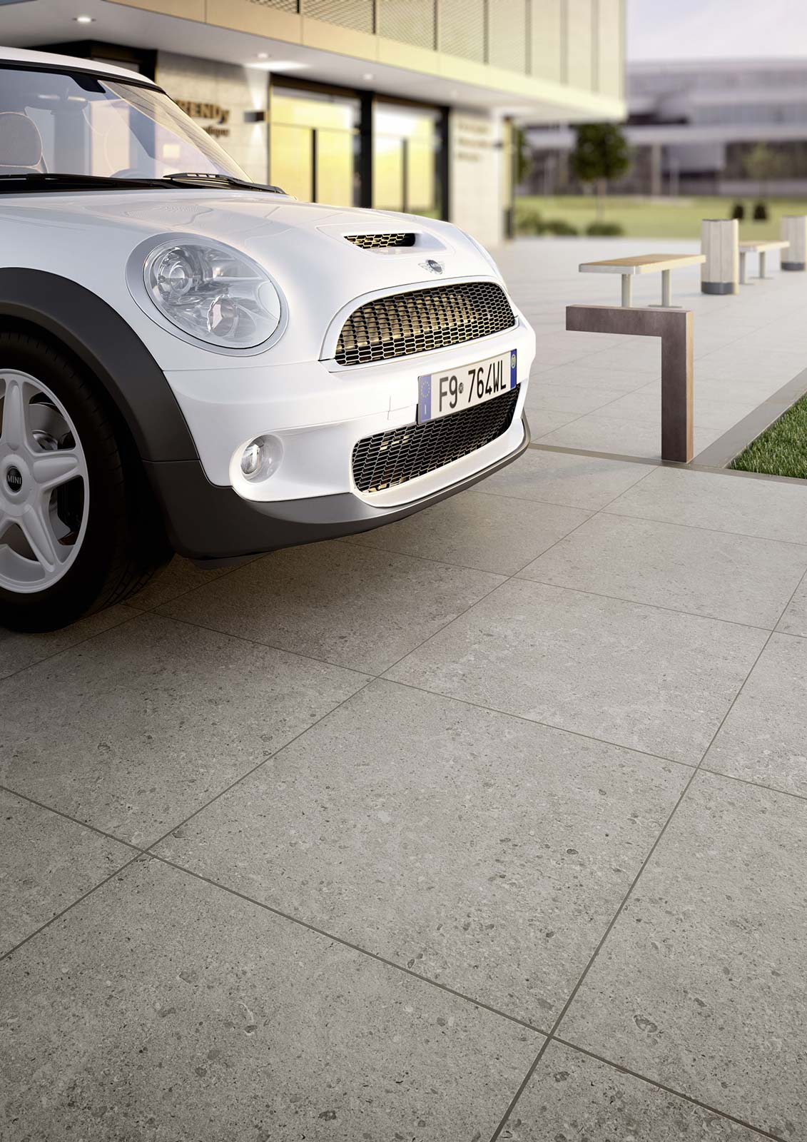 Mystone Gris Fleury20 в интерьере