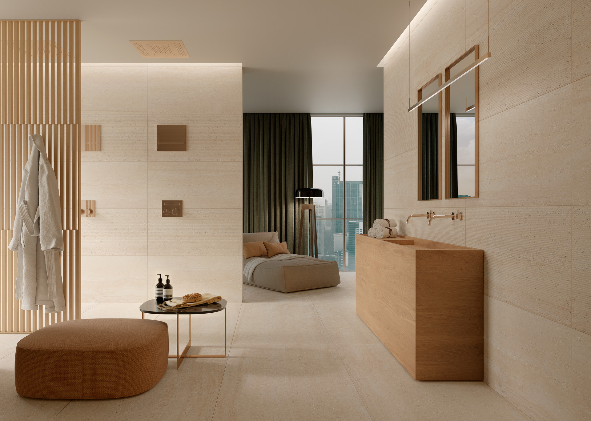 Mystone Travertino / интерьер