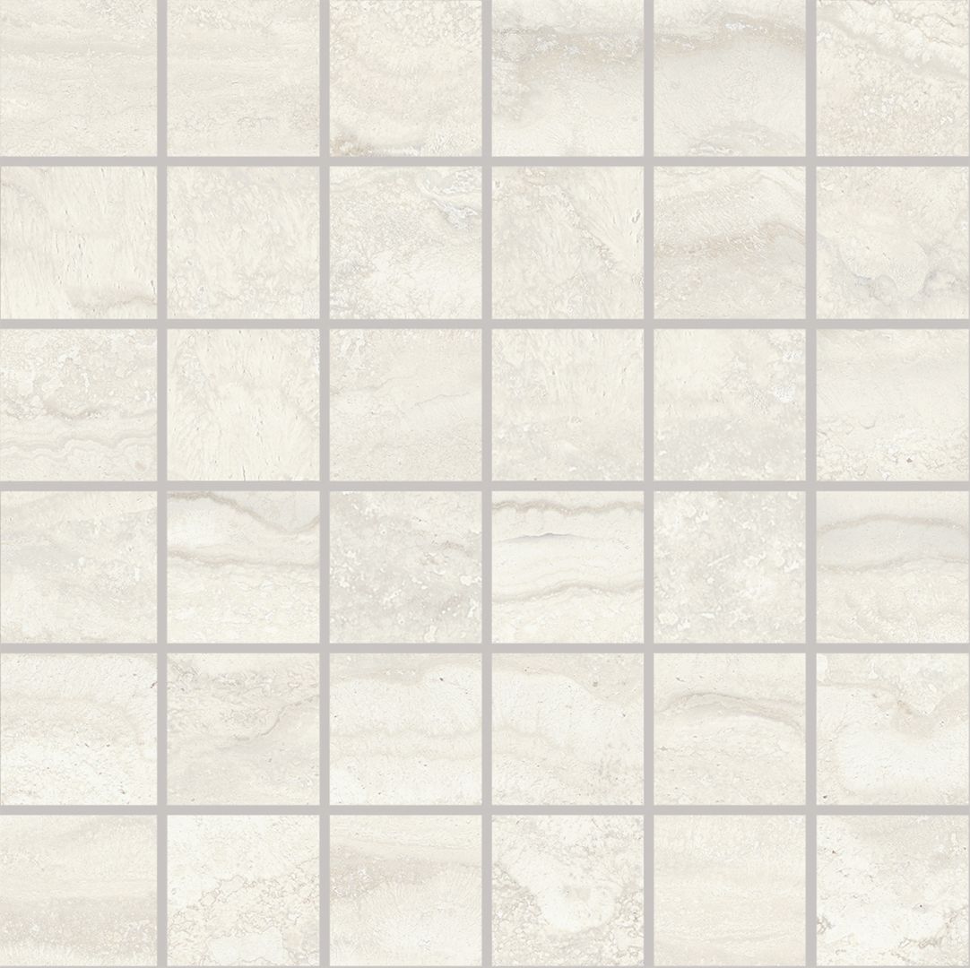 Мозаика White Travertine vien cut